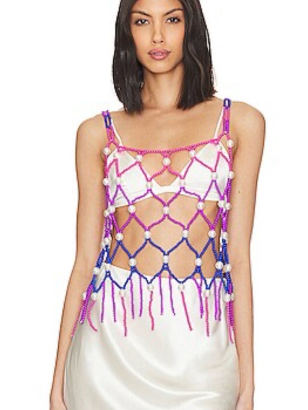 Beaded Fringe Tank Top